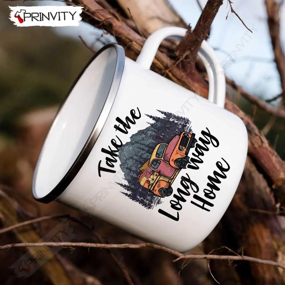 Take The Long Way Home 12oz Camping Mug, Rv Park, Campsite, Gifts For Camping Lover - Prinvity