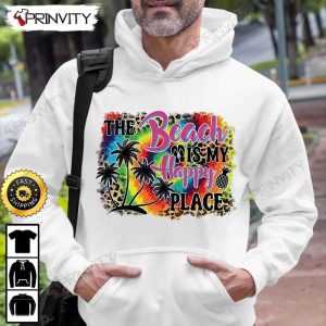 The Beach Is My Happy Place Summer T Shirt Unisex Hoodie Sweatshirt Long Sleeve Prinvity HD006 5