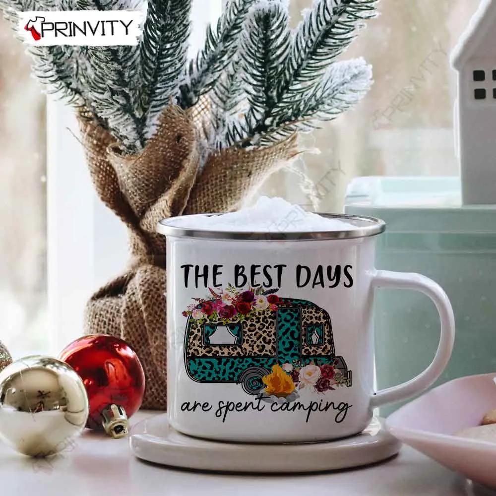 The Best Days Are Spent Camping 12oz Camping Mug, Rv Park, Campsite, Gifts For Camping Lover - Prinvity