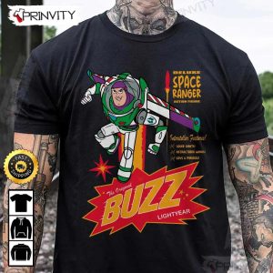 Lightyear Buzz The Original T-Shirt, Deluxe Space Ranger, Disney Pixar, Toy Story, Unisex Hoodie, Sweatshirt, Long Sleeve - Prinvity