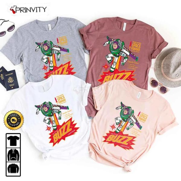 The Original Buzz Lightyear T-Shirt, Deluxe Space Ranger, Disney Pixar, Toy Story, Unisex Hoodie, Sweatshirt, Long Sleeve – Prinvity