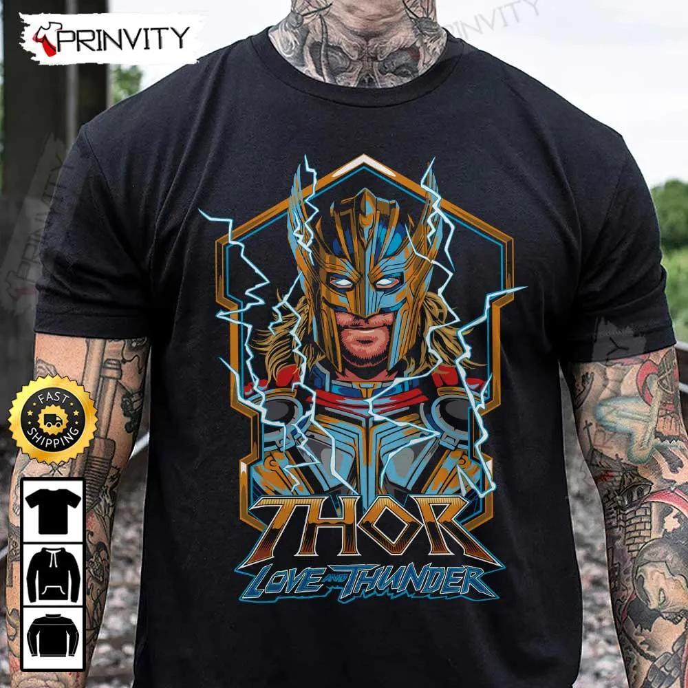 Thor Love And Thunder Marvel T Shirt The Avengers Supper Hero Unisex Hoodie Sweatshirt Long Sleeve Prinvity HD012 1