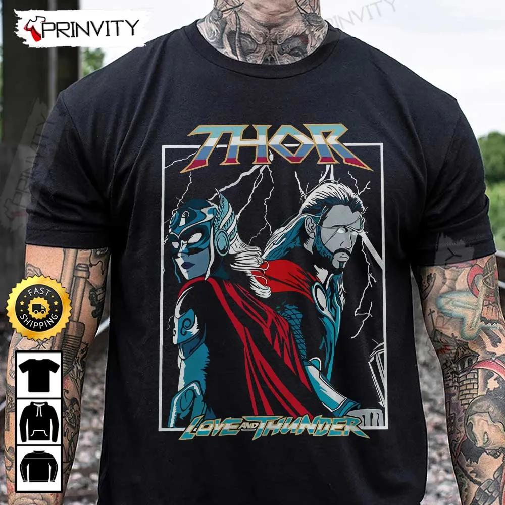 Thor Love And Thunder Marvel The Avengers T Shirt Supper Hero Unisex Hoodie Sweatshirt Long Sleeve Prinvity HD011 1
