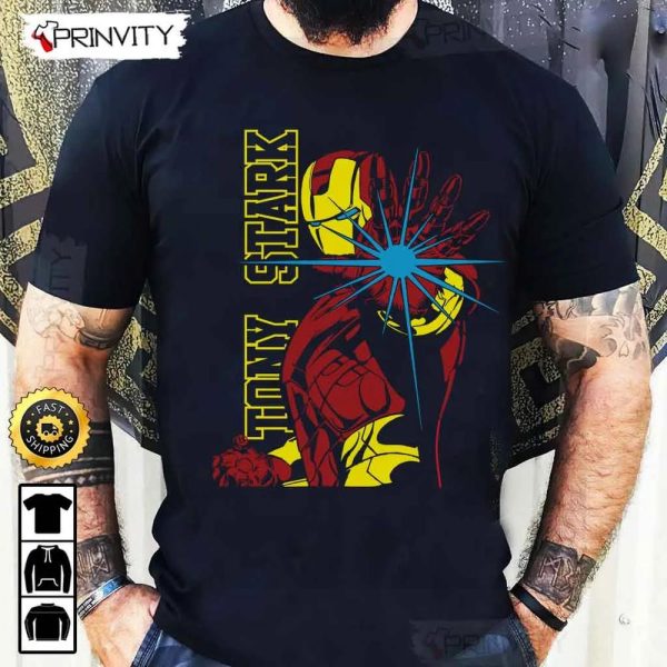 Tony Stark Iron Man Marvel The Avengers T-Shirt, Supper Hero, Unisex Hoodie, Sweatshirt, Long Sleeve – Prinvity