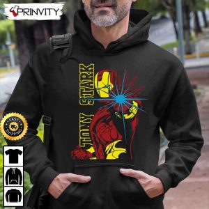 Tony Stark Iron Man Marvel The Avengers T Shirt Supper Hero Unisex Hoodie Sweatshirt Long Sleeve Prinvity HD003 6