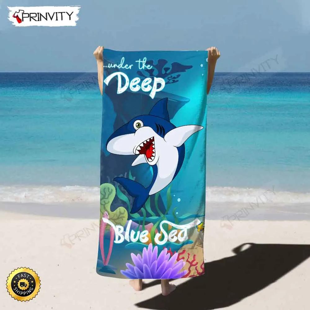 Under The Deep Blue Sea Beach Towel, Size 30