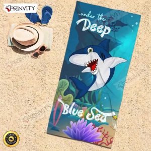 Under The Deep Blue Sea Beach Towel Best Beach Towel For Quick Drying And Comfort Prinvity HD40859 3