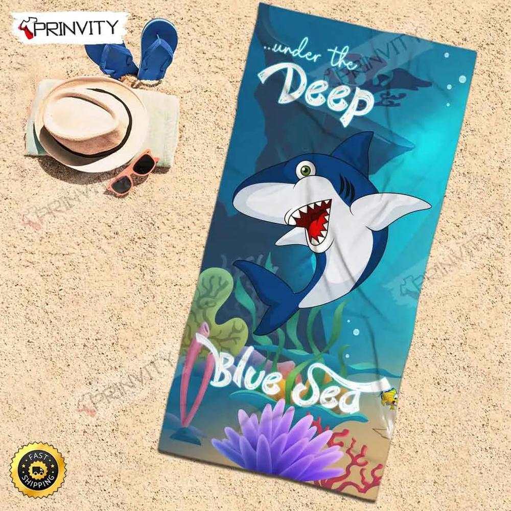 Under The Deep Blue Sea Beach Towel, Size 30