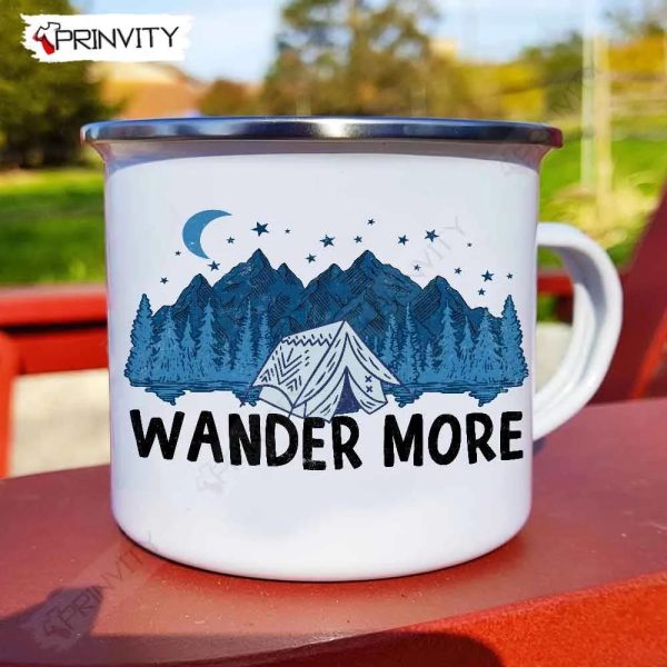Wander More Camping 12oz Camping Mug, Rv Park, Campsite, Gifts For Camping Lover – Prinvity