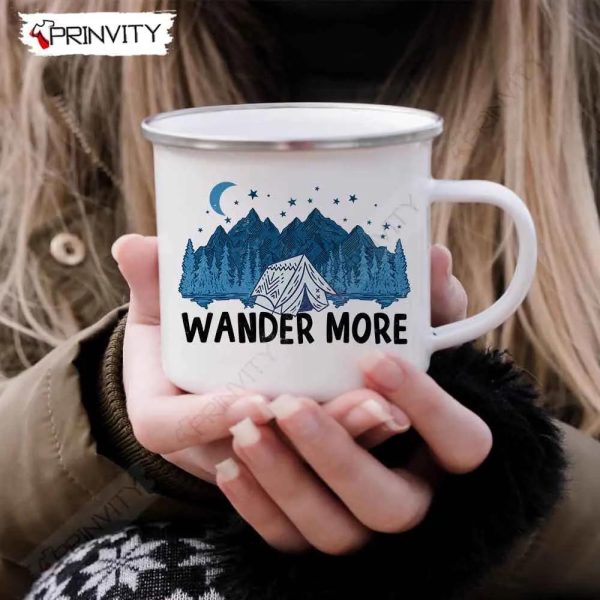 Wander More Camping 12oz Camping Mug, Rv Park, Campsite, Gifts For Camping Lover – Prinvity