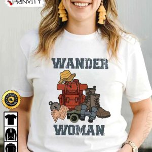 Wander Woman Camping T Shirt RV Park Campsite Gifts For Camping Lover Unisex Hoodie Sweatshirt Long Sleeve Prinvity HD017 1