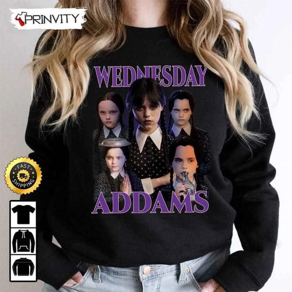 Wednesday Addams Gift For Addams Family Fans Sweatshirt, Unisex Hoodie, T-Shirt, Long Sleeve, Tank Top – Prinvity