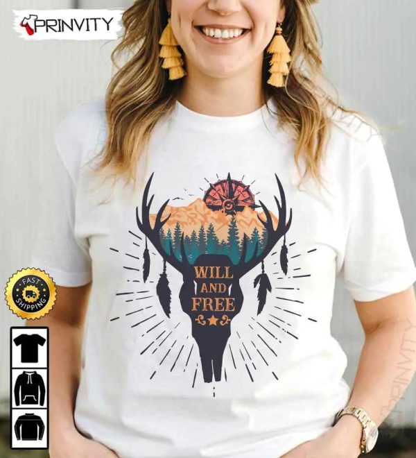 Will And Free Camping T-Shirt, Rv Park, Campsite, Gifts For Camping Lover, Unisex Hoodie, Sweatshirt, Long Sleeve – Prinvity