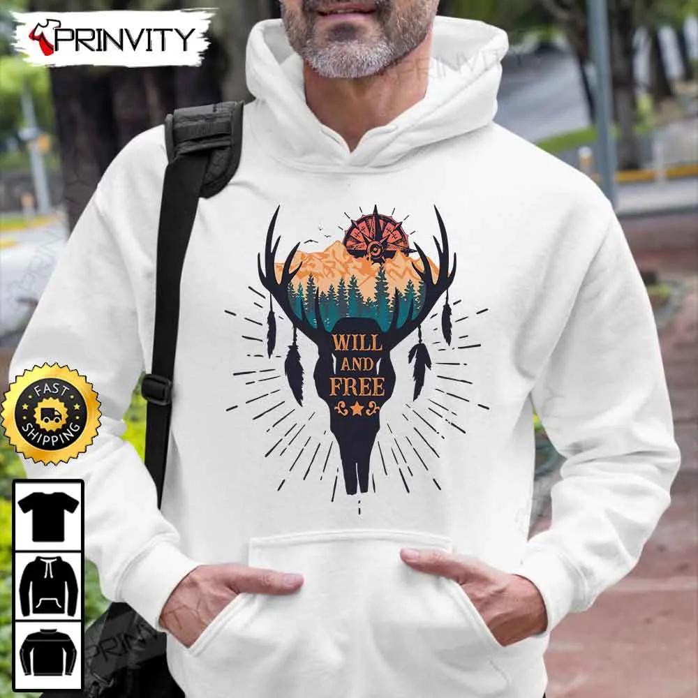 Will And Free Camping T-Shirt, Rv Park, Campsite, Gifts For Camping Lover, Unisex Hoodie, Sweatshirt, Long Sleeve - Prinvity