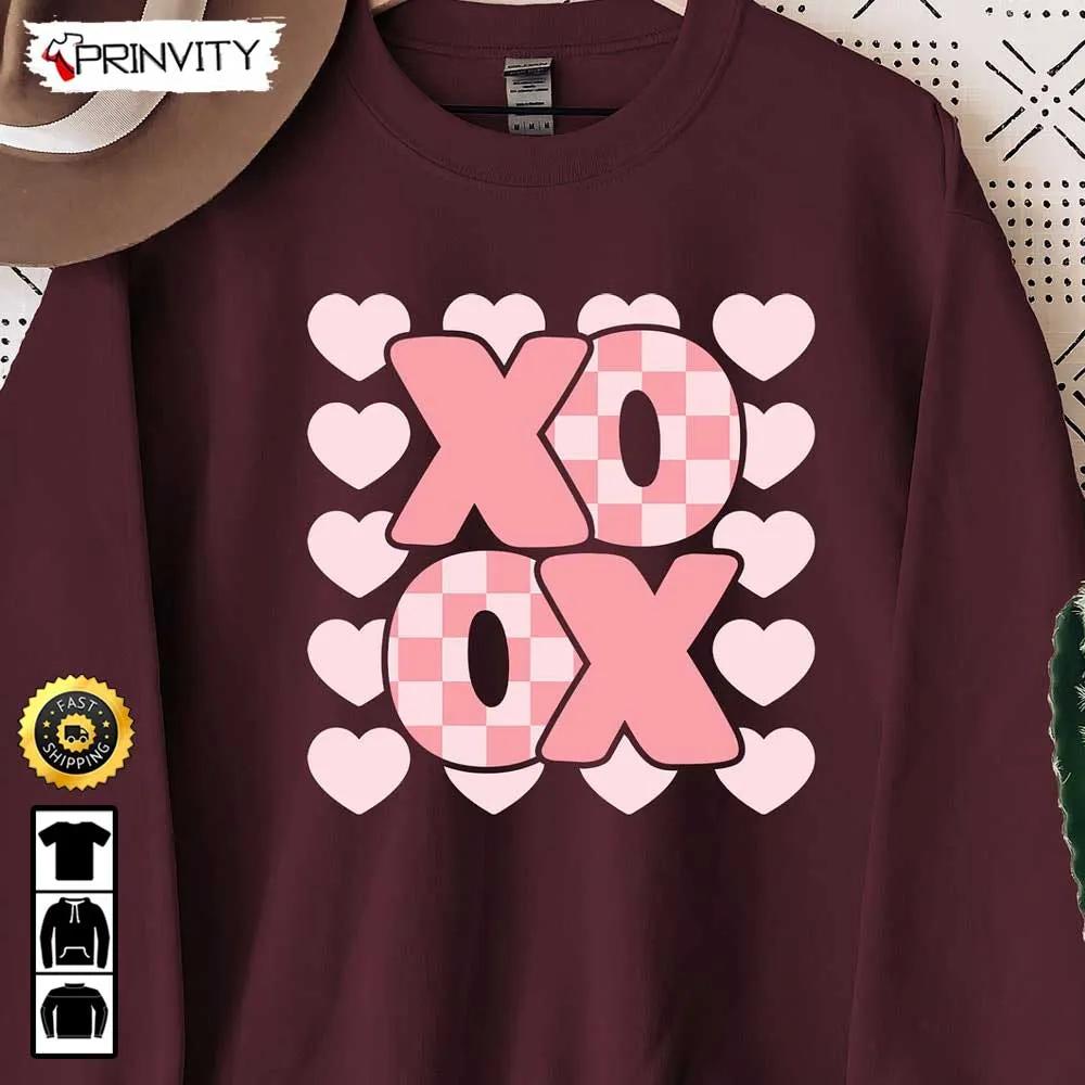 Xoxo Valentine T Shirt Gifts For Valentines Day 2023 Best Gift For Your Girlfriend or Wife Unisex Hoodie Sweatshirt Long Sleeve Prinvity 1