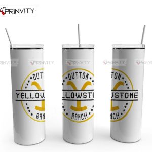 Yellowstone Dutton Ranch Logo 20oz Skinny Tumbler, American TV series, National Park Service, Skinny Tumbler Drink Tee Coffee Milk, Best Gifts For Fans – Prinvity