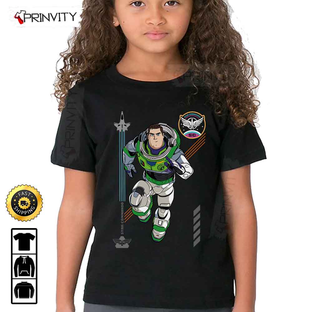 Star Commando Sc Logo Buzz Lightyear T-Shirt, Disney Pixar, Toy Story, Unisex Hoodie, Sweatshirt, Long Sleeve - Prinvity
