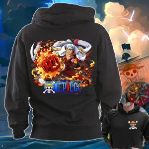 Akainu One Piece Anime T-Shirt 2 Sides, One Piece Manga, Best Gifts For One Piece Fan, Sanji, Nico Robin, Yamato, Roronoa Zoro, Unisex Hoodie, Sweatshirt, Long Sleeve – Prinvity