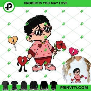 Amor Bad Bunny Love Valentine’s Day T-Shirt 2 Sides, Valentines Day Ideas 2023, Best Valentines Gifts, Unique Valentines Gifts, Unisex Hoodie, Sweatshirt, Long Sleeve – Prinvity