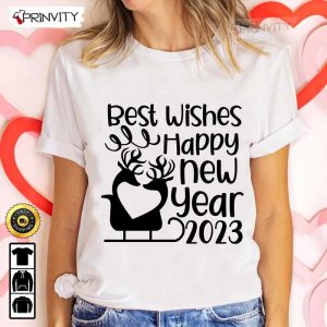 Best Wishes Happy New Year 2023 T-Shirt, New Year Gifts Ideas 2023, Best New Year Gifts For 2023, Unique New Year Gifts, Unisex Hoodie, Sweatshirt, Long Sleeve – Prinvity