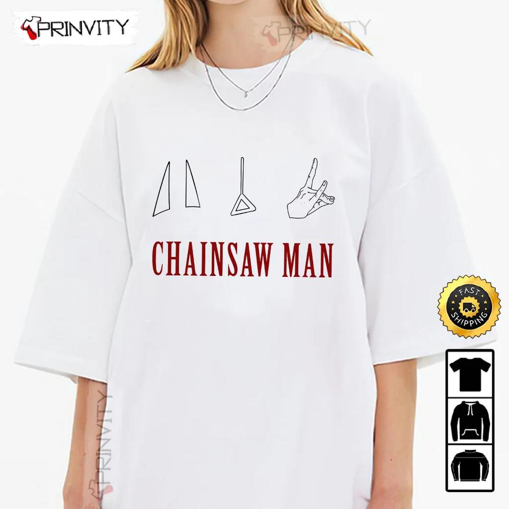 Chainsaw Man Anime T-Shirt, Chainsaw Man Manga Series, Unisex Hoodie, Sweatshirt, Long Sleeve - Prinvity