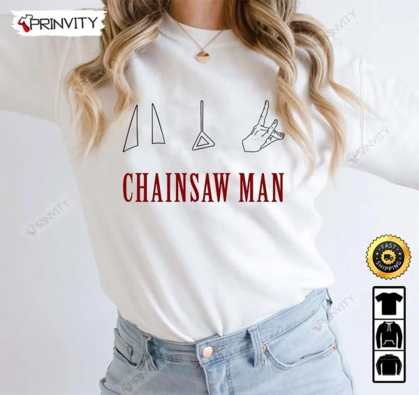Chainsaw Man Anime T-Shirt, Chainsaw Man Manga Series, Unisex Hoodie, Sweatshirt, Long Sleeve – Prinvity