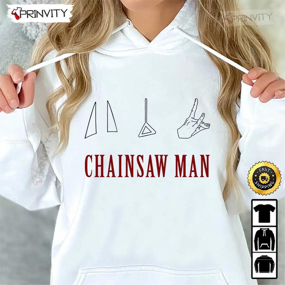 Chainsaw Man Anime T-Shirt, Chainsaw Man Manga Series, Unisex Hoodie, Sweatshirt, Long Sleeve - Prinvity