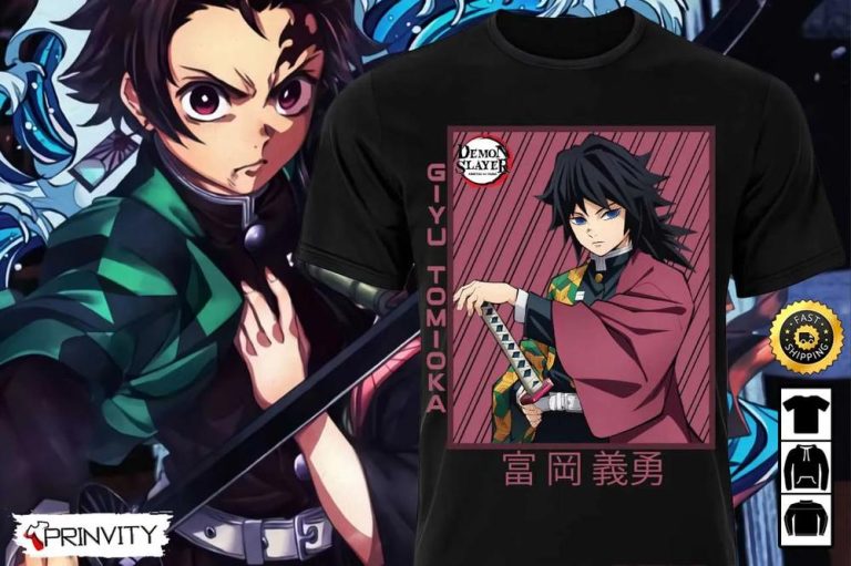 Giyu Tomioka Demon Slayer Anime T-Shirt, Demon Slayer Season 3, Demon ...