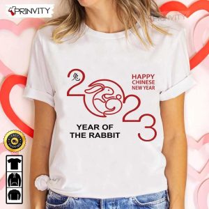 Happy Chinese New Year 2023 Year Of The Rabbit T-Shirt, New Year Gifts Ideas 2023, Best New Year Gifts For 2023, Unique New Year Gifts, Unisex Hoodie, Sweatshirt, Long Sleeve - Prinvity