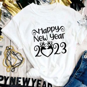 Happy New Year 2023 Deer T-Shirt, New Year Gifts Ideas 2023, Best New Year Gifts For 2023, Unique New Year Gifts, Unisex Hoodie, Sweatshirt, Long Sleeve – Prinvity