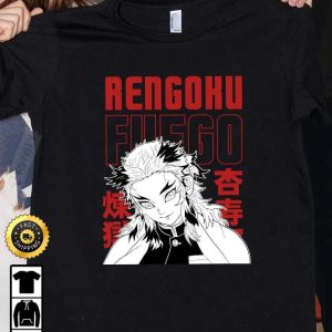 Kyojuro Rengoku Demon Slayer Anime T Shirt Demon Slayer Season 3 Demon Slayer PS4 Kimetsu No Yaiba Mugen Train Muzan Kibutsuji Hashira HD026 2 1