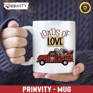 Loads Of Love Car Heart Valentine’s Day Mug, Size 11oz & 15oz, Valentines Day Ideas 2023, Best Valentines Gifts For Her – Prinvity