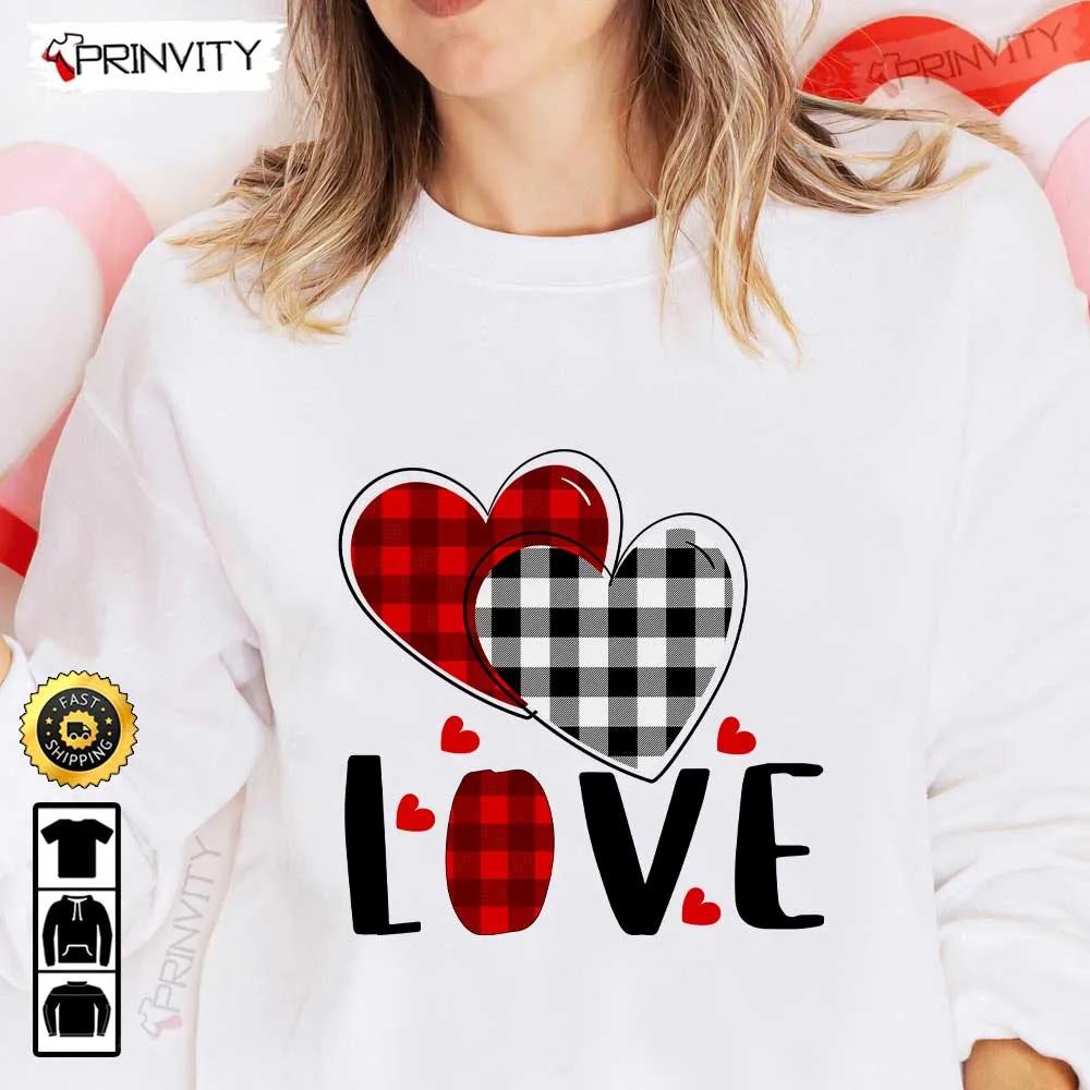 Love Heart Valentines Day T Shirt Valentines Day Ideas 2023 Best Valentines Gifts For Her Good Valentines Gifts Unisex Hoodie Sweatshirt Long Sleeve HD116 3 2