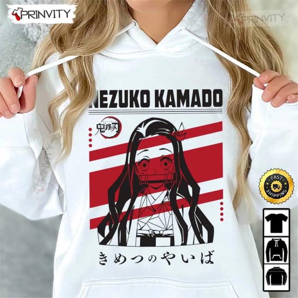 Nezuko Kamado Demon Slayer Anime T-Shirt, Demon Slayer Season 3, Demon Slayer PS4, Kimetsu No Yaiba, Mugen Train, Muzan Kibutsuji, Hashira, Unisex Hoodie, Sweatshirt, Long Sleeve – Prinvity