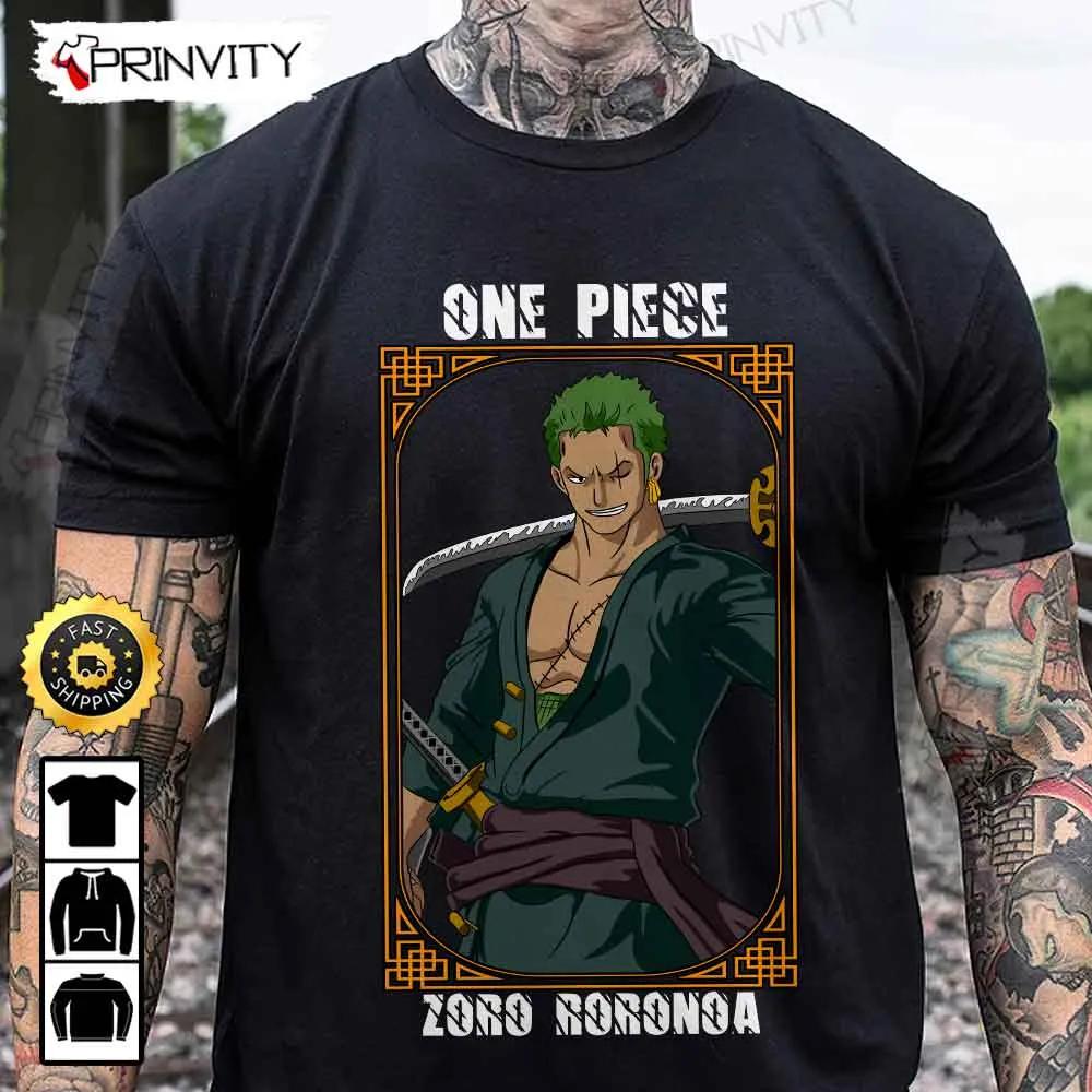 Roronoa Zoro One Piece Anime T-Shirt, The King Of The Pirates, One Piece Manga, Best Gifts For One Piece Fan, Luffy, Sanji, Nico Robin, Yamato, Unisex Hoodie, Sweatshirt, Long Sleeve - Prinvity