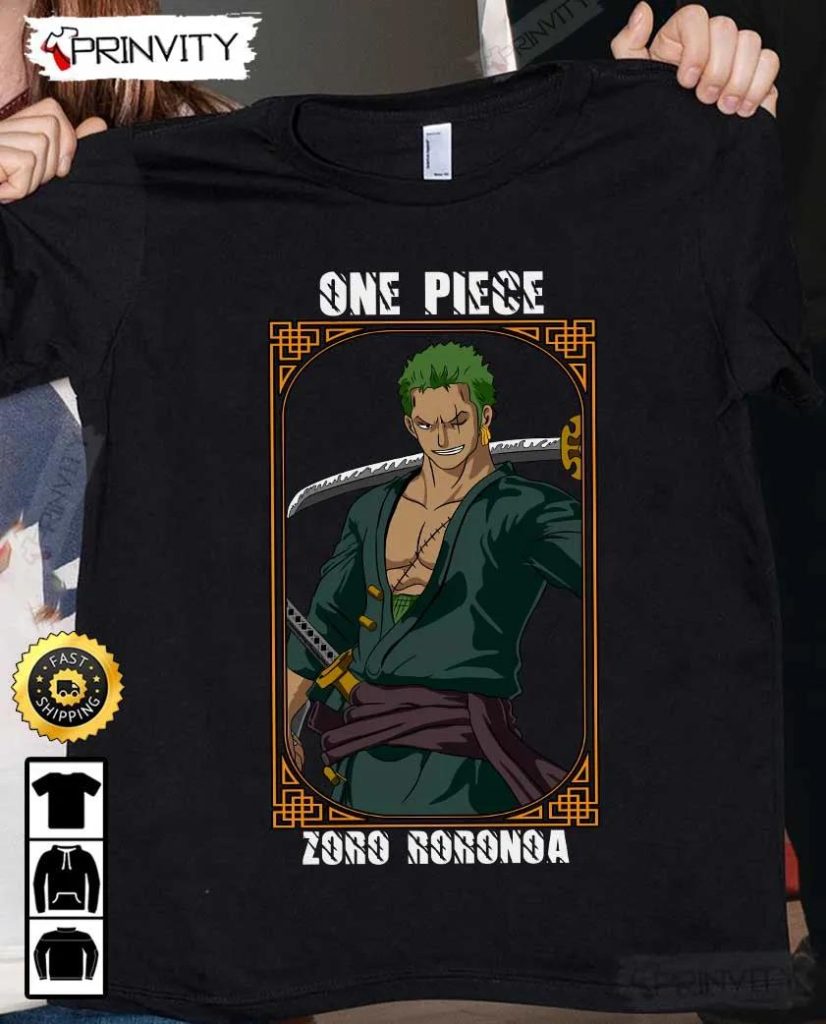 Roronoa Zoro One Piece Anime T-Shirt, The King Of The Pirates, One ...