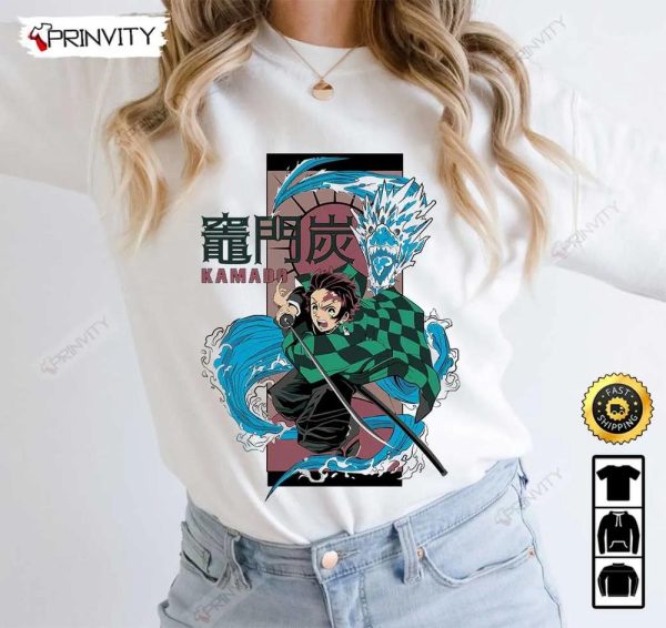 Tanjiro Kamado Demon Slayer Anime T-Shirt, Demon Slayer Season 3, Demon ...