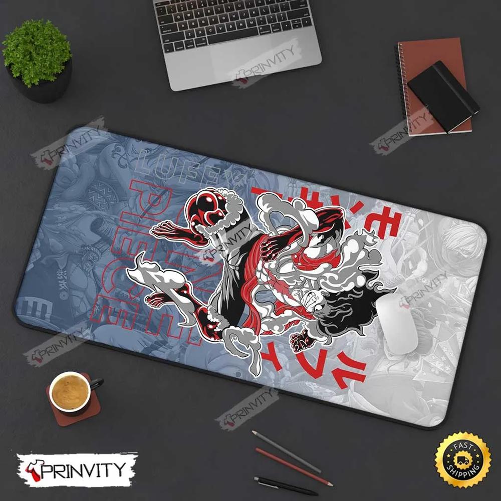 The King Of The Pirates Monkey D. Luffy Anime One Piece Desk Mats, Size 12''x18'', 12''x22'', 15.5