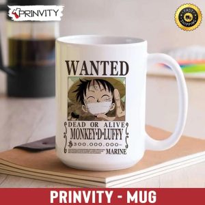 Wanted Dead Or Alive Monkey D Luffy One Piece Anime Mug The King Of The Pirates One Piece Manga Best Gifts For One Piece Fan Sanji Nico Robin Yamato Zoro HD037 4