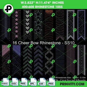 16 Cheer Bow New Set V Tail Patterns Bling Rhinestone 10ss Template Digital, Download File SVG, PNG, EPS, DXF, Silhouette Studio – Prinvity
