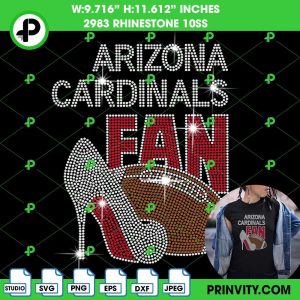 Arizona Cardinals Bling T-Shirt Rhinestone 10ss Template Digital, National Football League, Download File Svg, Png, Eps, Dxf, Silhouette Studio – Prinvity
