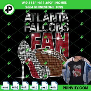 Atlanta Falcons Bling T-Shirt Rhinestone 10ss Template Digital, National Football League, Download File Svg, Png, Eps, Dxf, Silhouette Studio – Prinvity