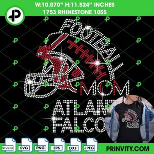 Atlanta Falcons Football Mom Bling T-Shirt Rhinestone 10ss Template Digital, National Football League, Download File Svg, Png, Eps, Dxf, Silhouette Studio – Prinvity