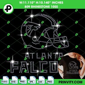 Atlanta Falcons Rhinestone 10ss Template Digital, National Football League Instant Download File SVG, PNG, EPS, DXF, Silhouette Studio – Prinvity