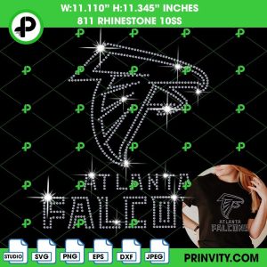 Atlanta Falcons Rhinestone 10ss Template Digital, National Football League Instant Download File SVG, PNG, EPS, DXF, Silhouette Studio – Prinvity