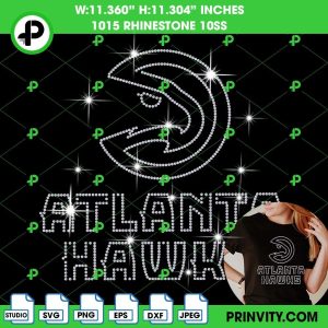 Atlanta Hawks Rhinestone 10ss Template Digital, National Basketball Association Download File SVG, PNG, EPS, DXF, Silhouette Studio – Prinvity