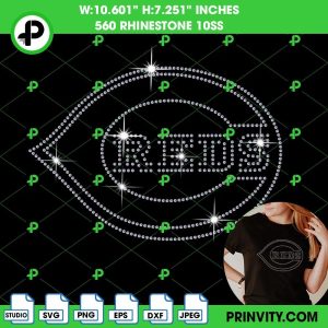 Cincinnati Reds Rhinestone Template, Major League Baseball Cincinnati Reds Rhinestone 10ss Template Digital Instant Download, Cut File Svg, Eps, Dxf, Silhouette Studio, Png – Prinvity