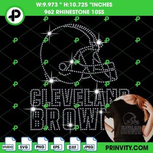 Cleveland Browns Rhinestone Template, National Football League Cleveland Browns Rhinestone 10ss Template Digital Instant Download, Cut File Svg, Eps, Dxf, Silhouette Studio, Png – Prinvity