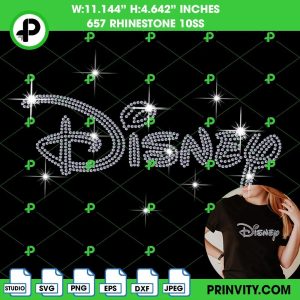 Disney Logo Rhinestone 10Ss Template Digital, Walt Disney, Disneyland, Instant Download File SVG, PNG, EPS, DXF, Silhouette Studio – Prinvity