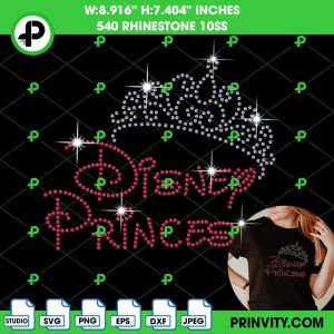 Disney Princess Rhinestone Template, Walt Disney Princess Rhinestone 10ss Template Digital Instant Download, Cut File Svg, Eps, Dxf, Silhouette Studio, Png – Prinvity